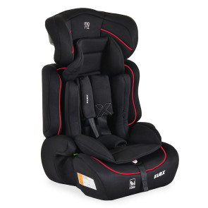 МОНИ Стол за кола I-SIZE FLEX (76-150 см) ЧЕРЕН/ЧЕРВЕН КАНТ