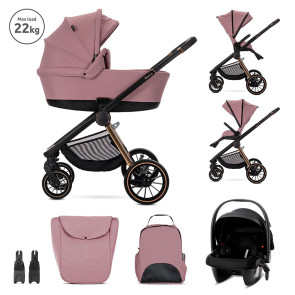 LORELLI Premium Комбинирана количка 3в1 BIANKA PINK