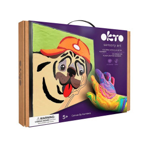 Okto Творчески комплект за рисуване по номера с лек моделин - Куче
