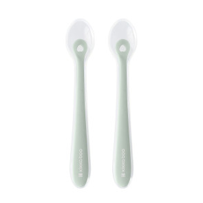 KIKKA BOO Лъжици силикон в кутия 2бр. 4+м SAGE