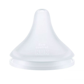 NUK PM Силиконов биберон за храна 6+м. 2 бр. FLOW CONTROL