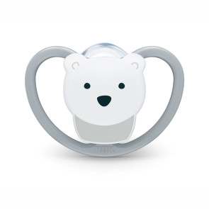 NUK PM Залъгалка силикон + кутийка 6-18 м 1 бр. AIR ПОЛЯРНА МЕЧКА