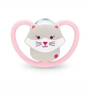 NUK PM Залъгалка силикон + кутийка 6-18 м 1 бр. AIR КОТЕ