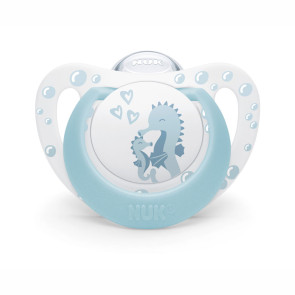 NUK FC Залъгалка силикон + кутийка 0-6 м 1 бр. ВОДНО КОНЧЕ