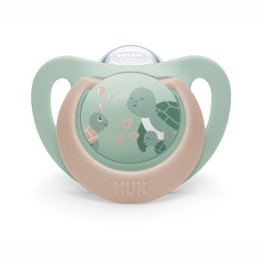 NUK FC Залъгалка силикон + кутийка 18+м 1 бр. КОСТЕНУРКА