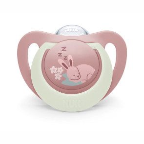 NUK FC Залъгалка силикон + кутийка 0-6 м 1 бр. NIGHT ЗАЕК