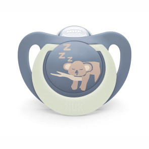 NUK FC Залъгалка силикон + кутийка 18+м 1 бр. NIGHT КОАЛА