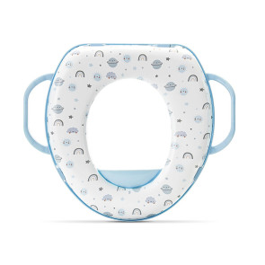 LORELLI Classic Мека седалка за тоалетна чиния с дръжки PLANETS BLUE