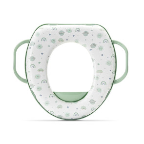 LORELLI Classic Мека седалка за тоалетна чиния с дръжки PLANETS GREEN