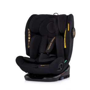 CHIPOLINO Стол за кола TECHNO IGROW 360° I-SIZE (40-150 см) ISOFIX ЧЕРЕН