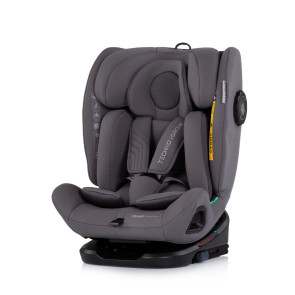 CHIPOLINO Стол за кола TECHNO IGROW 360° I-SIZE (40-150 см) ISOFIX СИВ