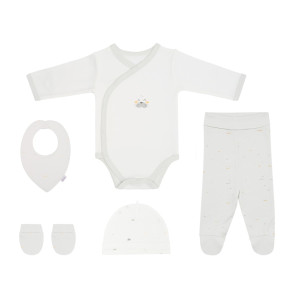 KIKKA BOO Комплект за изписване 5 части SEALLY ME БЯЛ/СИВ