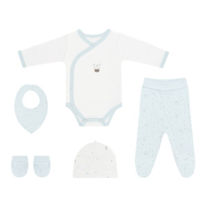 KIKKA BOO Комплект за изписване 5 части STRIPY FRIENDS БЯЛ/СИН