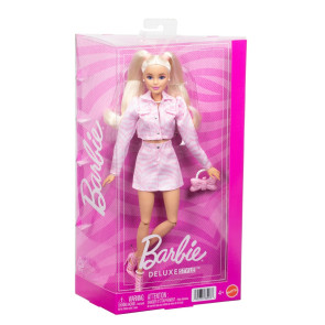 BARBIE DELUXE PINK DENIM Кукла с Розов Тоалет и Руса Коса