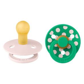 BIBS Залъгалки 2 бр. каучук 0-6 м. COLOUR STUDIO POLKA PETAL/CACTUS