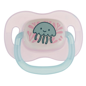 CANPOL Залъгалка силикон 1 бр. 6-18м LOVE&SEA PINK