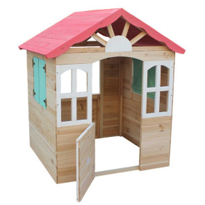 GINGER HOME Дървена къща за игра НАТУРАЛ