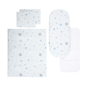 LORELLI Classic Сет за детска количка с протектор РАНФОРС BEAR WITH SWING СИН