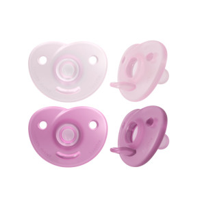 AVENT Силиконови залъгалки 2 бр. 0-6 м. SOOTHIE PB90 РОЗОВИ