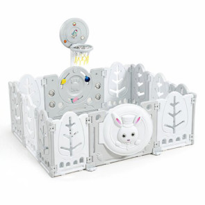 МОНИ Сгъваема ограда 160/115 см с килимче THE WHITE RABBIT