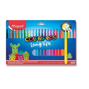 Maped Color Peps Флумастери Long Life, 24 цвята