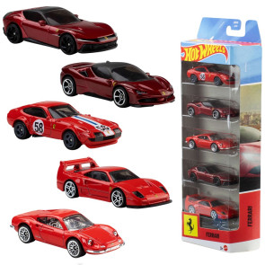 HW RACING 1:64 Количка 5 Броя Ferrari