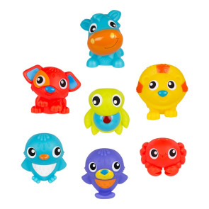 Playgro Комплект играчки за баня ВЕСЕЛИ ПРИЯТЕЛИ 7 бр. 9+м 