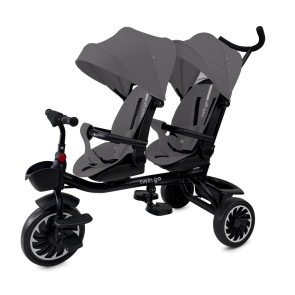 CHIPOLINO Триколка за близнаци TWIN GO ГРАФИТ