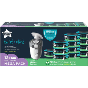 TOMMEE TIPPEE Комплект касети за хигиенен кош 12 бр. TWIST&CLICK