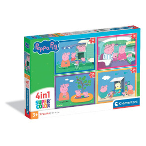 CLEMENTONI 4 в 1 Пъзел Peppa Pig Прасенцето Пепа