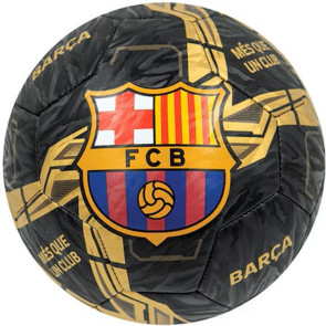Футболна Топка FC Barcelona "Lightning" Черно/Златно, Размер 5