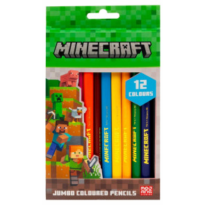Minecraft Цветни моливи Jumbo 12 цв.