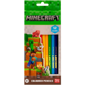 Minecraft Цветни моливи 12 цв.