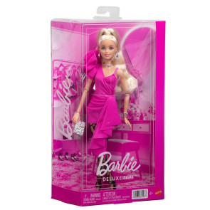 BARBIE DELUXE BLACK & PINK Кукла С Руса Коса и Розова Рокля