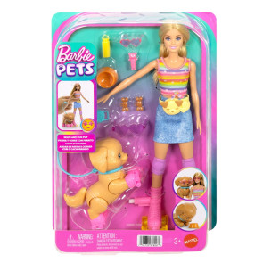 BARBIE PETS КУКЛА Барби На Ролери С Кученце