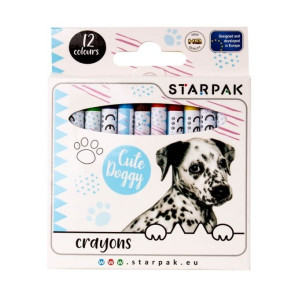 STARPAK цветни пастели 12 бр. Далматинец