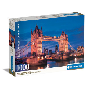 CLEMENTONI 1000ч. Пъзел TOWER BRIDGE AT NIGHT COMPACT