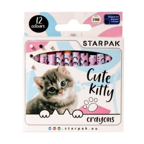STARPAK цветни пастели 12 бр. Коте