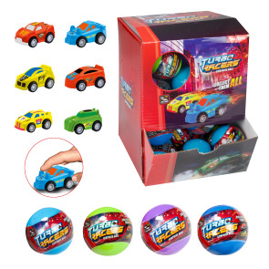 Ttoys Кола изненада в топче TURBO RACERS Дисплей 36 бр.