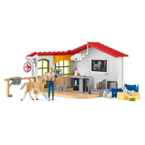 SCHLEICH Комплект - Ветеринарен Кабинет с Животни
