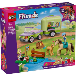 LEGO Friends Ремарке за кон и бебе жребче 42695