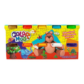 Комплект Пластелин с 10 цвята и 10 Формички 