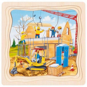 GOKI Многослоен пъзел - Строим къща