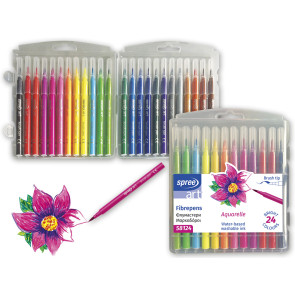SpreeArt Флумастери РР кутия 24 цвята