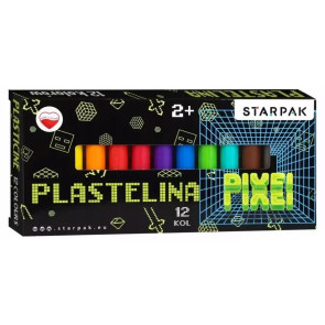 STARPAK пластилин 12 цв. PIXEL