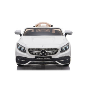 PINGHU Кола Акумулаторна Mercedes Maybach S 650 Cabrio с родителски контрол 12V Бяла