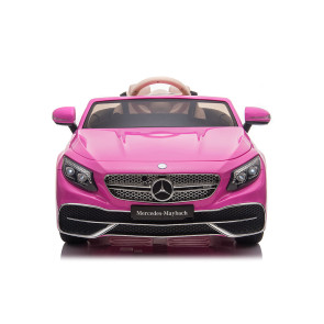 PINGHU Кола Акумулаторна MercedesMaybach S 650 Cabrio с родителски контрол 12V Розова