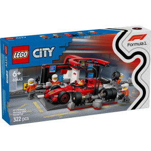 LEGO City Питстоп и механици от F1 с кола Ferrari 60443