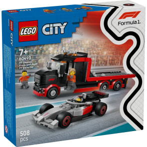 LEGO City Камион F1 за показване със състезателна кола Audi F1 60493