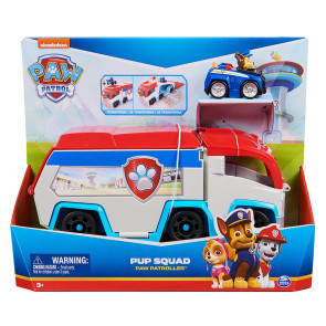 SM PAW PATROL Камион със Сгъваема Рампа и Количка